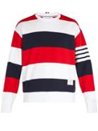 Matchesfashion.com Thom Browne - Dropped Shoulder Cotton Crew Neck Sweatshirt - Mens - Multi