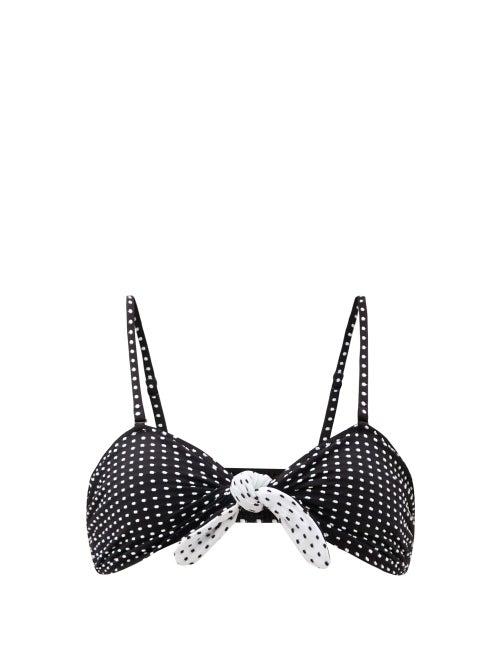 Matchesfashion.com Solid & Striped - The Roux Polka-dot Bikini Top - Womens - White Multi