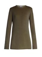 Matchesfashion.com Raey - Long Line Fine Knit Cashmere Sweater - Womens - Dark Khaki