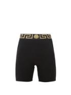 Matchesfashion.com Versace - Logo-intarsia Tech-jersey Cycling Shorts - Womens - Black