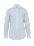Matchesfashion.com Finamore 1925 - Seattle Cotton And Linen Blend Shirt - Mens - Blue