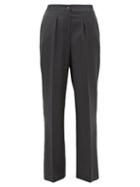 Matchesfashion.com Officine Gnrale - Diana Pinstripe Wool Trousers - Womens - Grey