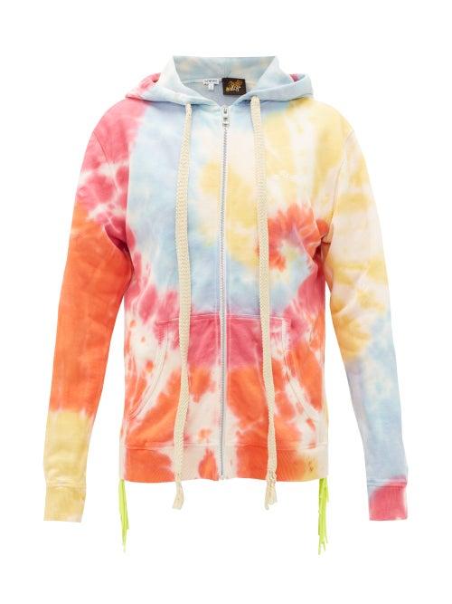 Matchesfashion.com Loewe Paula's Ibiza - Tie-dye Zip-up Hooded Sweatshirt - Womens - Multi