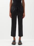 Asceno - Melbourne Silk Straight-leg Trousers - Womens - Black