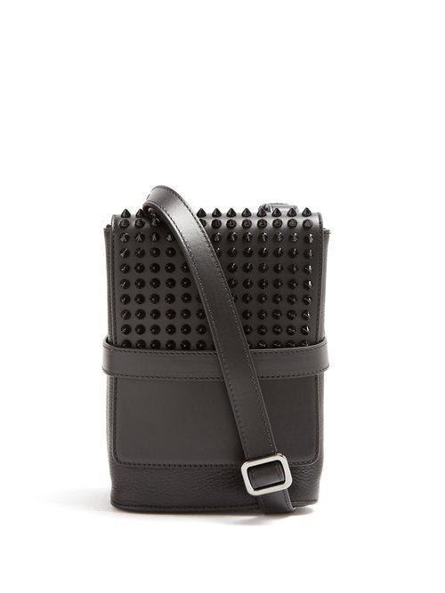 Matchesfashion.com Christian Louboutin - Benech Small Spike Embellished Cross Body Bag - Mens - Black