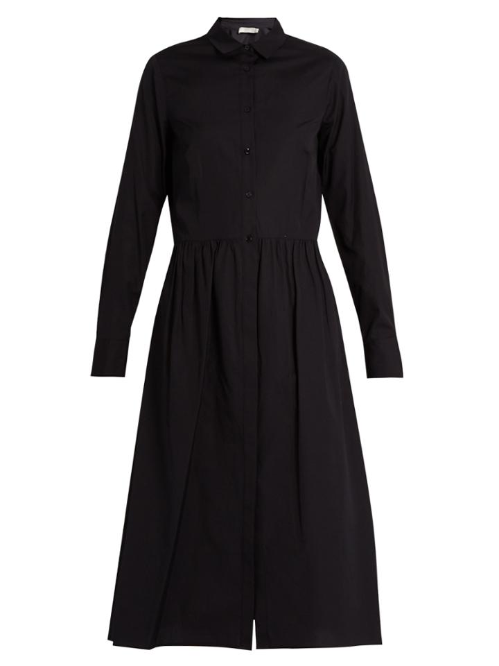 Vince Point-collar Cotton-poplin Shirtdress