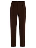 Matchesfashion.com Fendi - Logo Jacquard Cotton Blend Track Pants - Mens - Brown