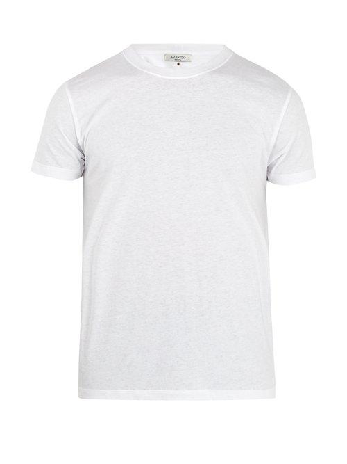 Matchesfashion.com Valentino - Crew Neck Cotton T Shirt - Mens - White