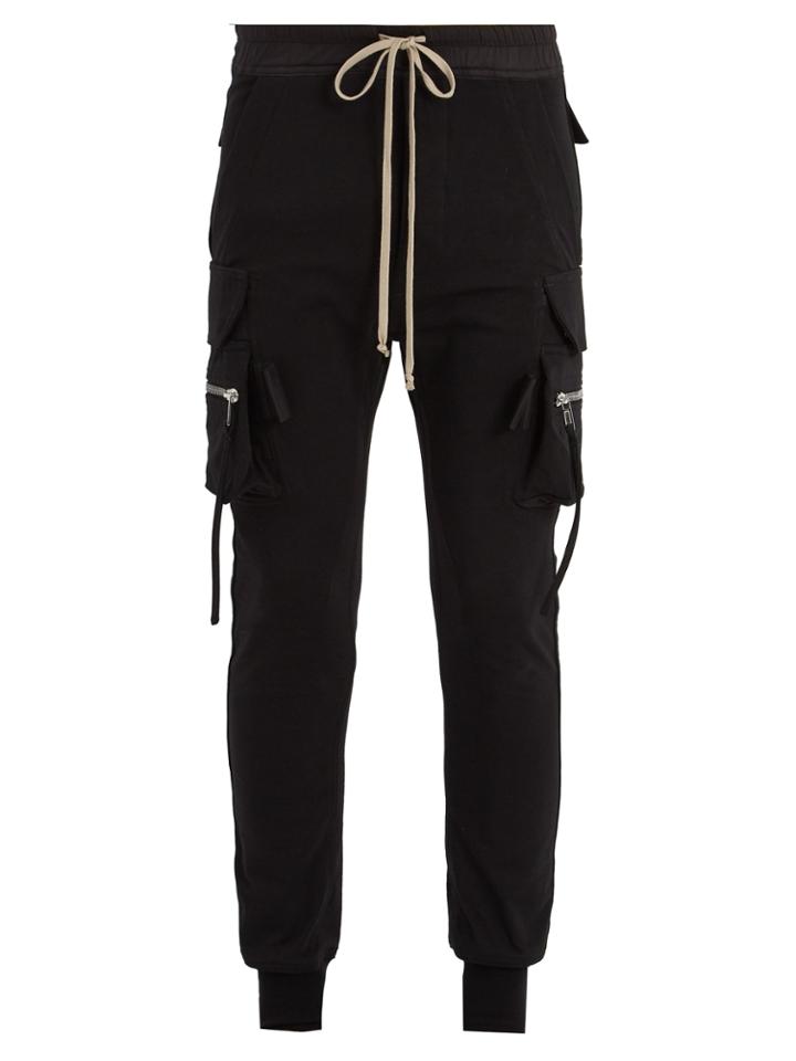 Rick Owens Dropped-crotch Cotton Cargo Trousers