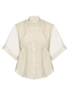 Cecilie Copenhagen Carroll Short-sleeved Cotton And Silk-blend Shirt