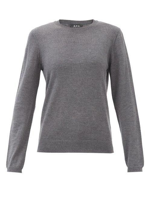 A.p.c. - Savannah Merino Sweater - Womens - Grey