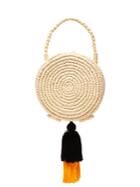 Sensi Studio Woven Straw And Tiered-tassel Basket Bag