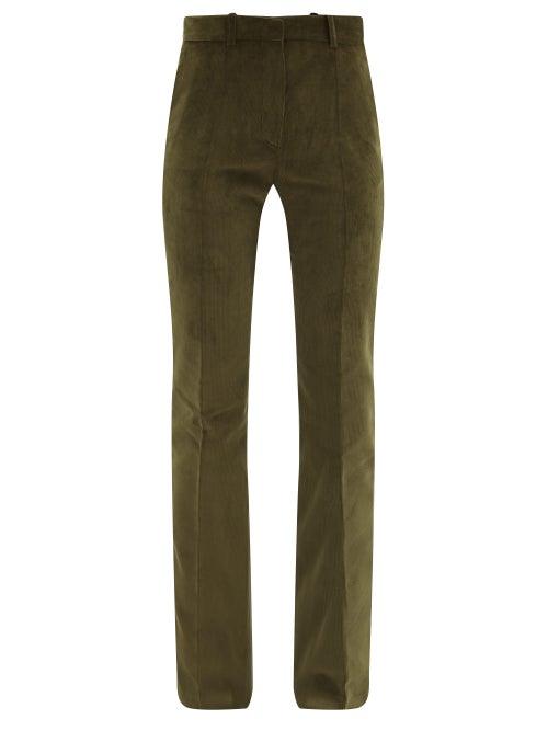 Matchesfashion.com Pallas Paris - Hubble High-rise Cotton-needlecord Trousers - Womens - Khaki