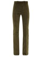 Matchesfashion.com Pallas Paris - Hubble High-rise Cotton-needlecord Trousers - Womens - Khaki