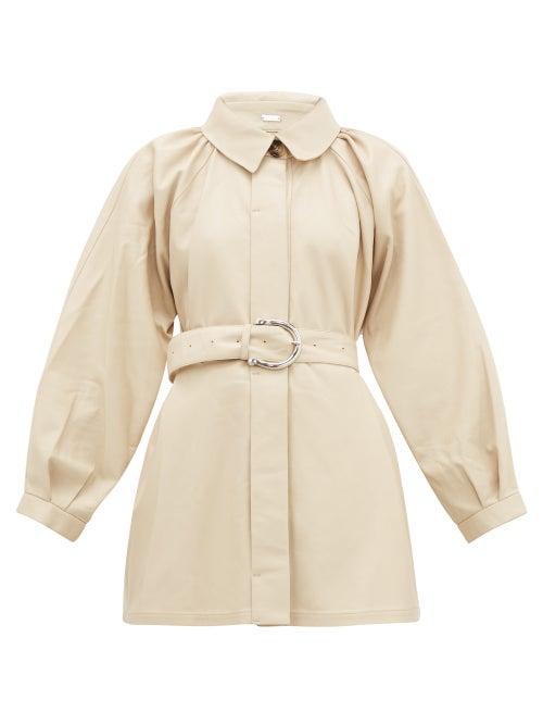 Matchesfashion.com Dodo Bar Or - Berry Spread Collar Leather Jacket - Womens - Ivory