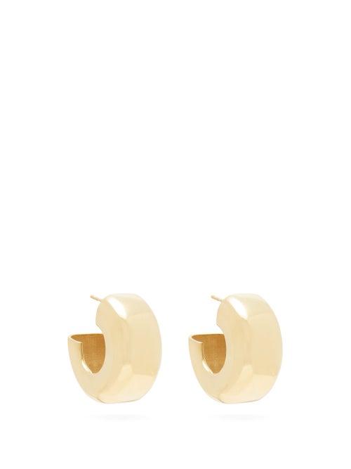 Matchesfashion.com All Blues - Tire Gold Vermeil Hoop Earrings - Womens - Gold