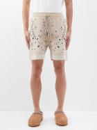 Alanui - Bandana-jacquard Cotton-blend Shorts - Mens - Cream