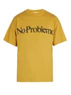 Matchesfashion.com Aries - No Problemo Cotton T Shirt - Mens - Yellow