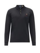 Matchesfashion.com Polo Ralph Lauren - Custom Slim-fit Cotton Long-sleeved Polo Shirt - Mens - Black