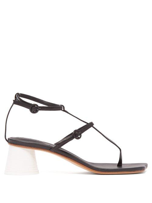 Matchesfashion.com Mm6 Maison Margiela - Sculpted Cup Heel Sandals - Womens - Black
