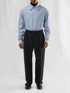 The Row - Kroner Striped Poplin Shirt - Mens - Blue Multi