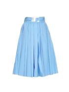 Trademark Belted Cotton-blend Skirt