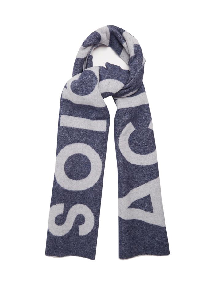 Acne Studios Toronto Logo-intarsia Wool-blend Scarf