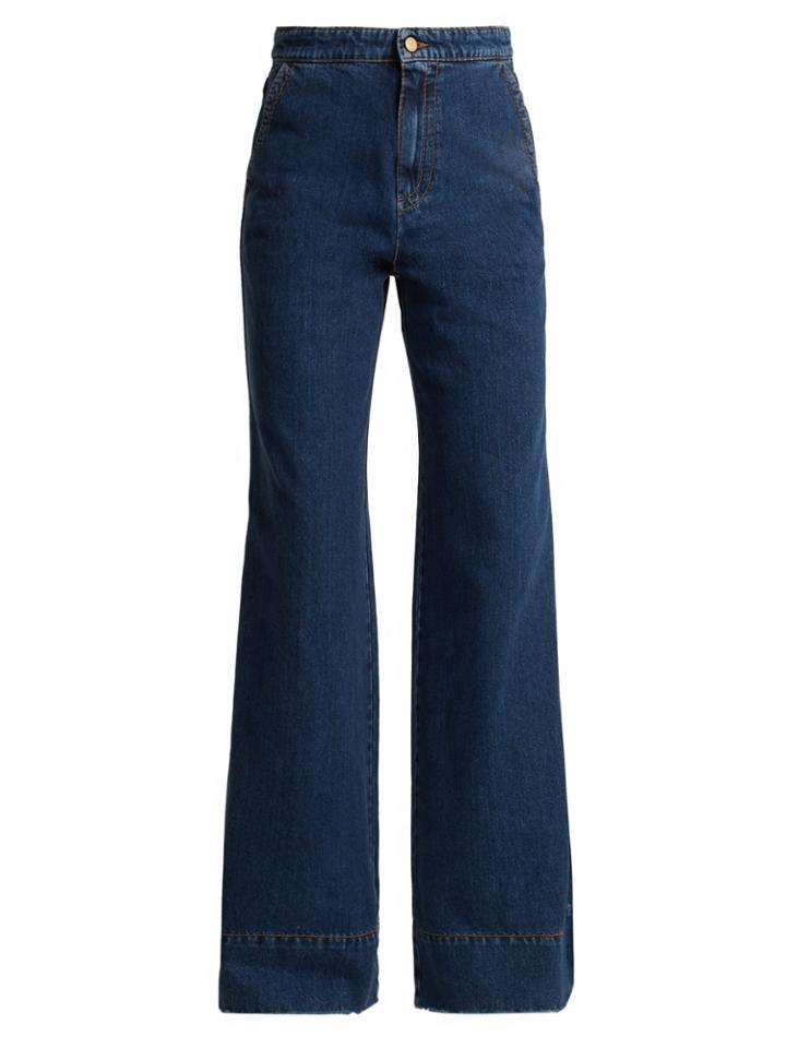 Loewe High-rise Wide-leg Flared Jeans