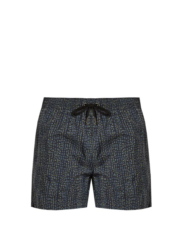 Dan Ward Tri-colour Print Swim Shorts