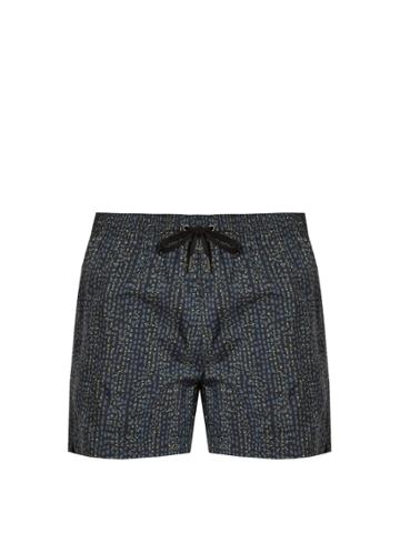 Dan Ward Tri-colour Print Swim Shorts