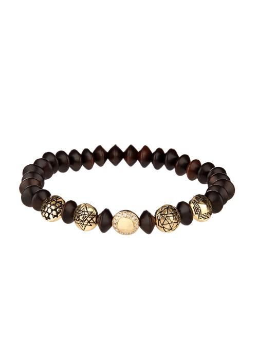 Luis Morais Diamond, Wood And Yellow-gold Bracelet