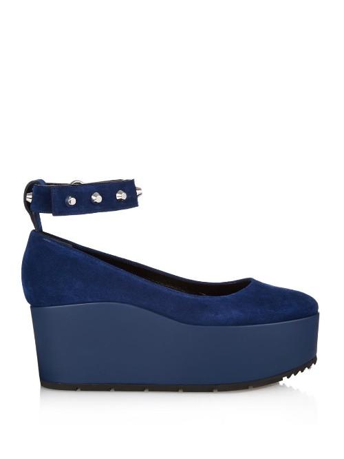 Balenciaga Suede Platform Wedges