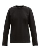 Matchesfashion.com Bottega Veneta - Sunrise Cotton-jersey Long-sleeved T-shirt - Womens - Black