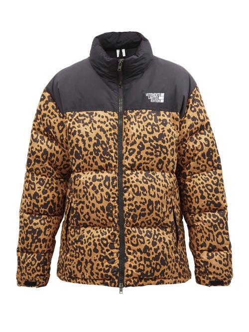 Matchesfashion.com Vetements - Limited Edition Leopard-print Padded Shell Jacket - Mens - Multi