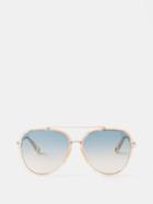 Chlo Eyewear - Franky Aviator Acetate Sunglasses - Womens - Multi