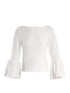 Matchesfashion.com Tibi - Bell Cuff Contoured Crepe Top - Womens - White