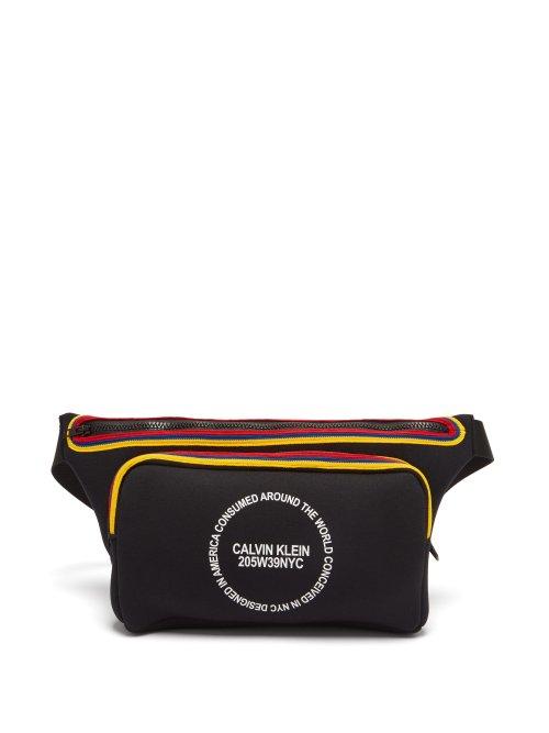 Matchesfashion.com Calvin Klein 205w39nyc - 1968 Neoprene Belt Bag - Mens - Black White