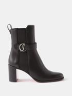 Christian Louboutin - Chelsea Booty 70 Leather Ankle Boots - Womens - Black
