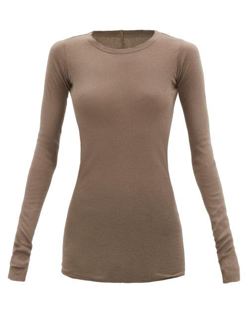 Rick Owens - Longline Jersey Long-sleeved T-shirt - Womens - Grey