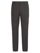 Matchesfashion.com Giorgio Armani - Tailored Wool Trousers - Mens - Grey