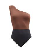 Matchesfashion.com Max Mara Beachwear - Anta Swimsuit - Womens - Black Brown