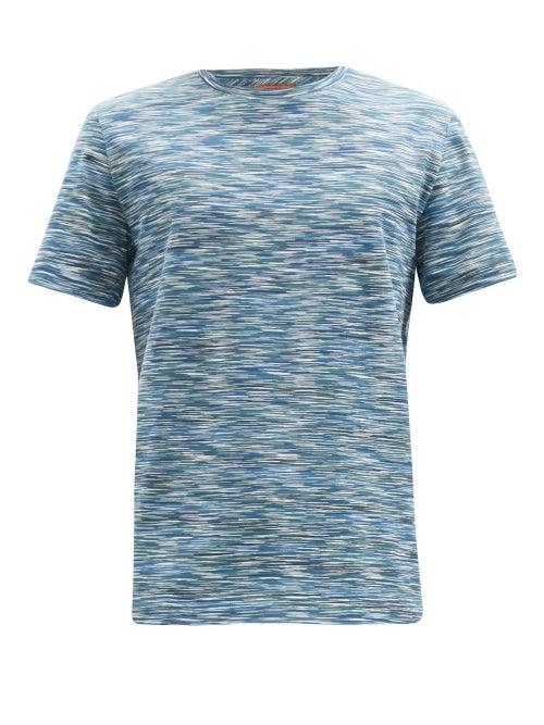 Mens Rtw Missoni - Blurred-stripe Cotton-jersey T-shirt - Mens - Multi
