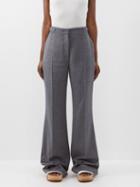 Gabriela Hearst - Jones High-rise Silk Wide-leg Trousers - Womens - Dark Grey