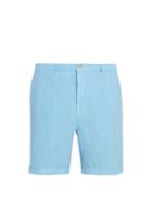 Matchesfashion.com 120% Lino - Slim Fit Linen Shorts - Mens - Blue