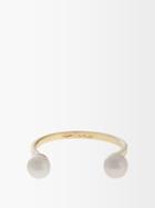 Delfina Delettrez - Double-pearl Yellow-gold Ring - Womens - Yellow Gold