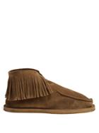 Saint Laurent Fringed Suede Desert Boots