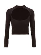 Matchesfashion.com Ludovic De Saint Sernin - Cut Out Ribbed Wool Blend Sweater - Mens - Black
