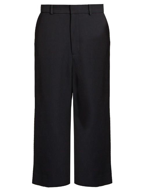 Raey Flat-front Cropped Twill Trousers