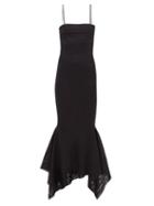 Alexandre Vauthier - Openwork Fishtail-hem Jersey Gown - Womens - Black
