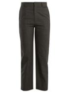 Matchesfashion.com Vetements - Straight Leg Prince Of Wales Checked Wool Trousers - Womens - Grey